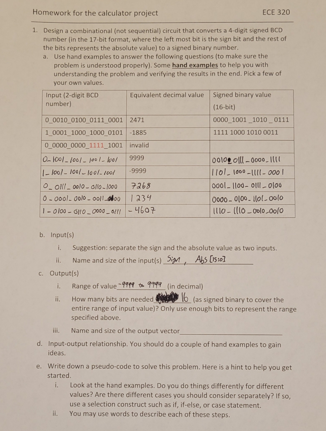 Please check my work so far and then do question