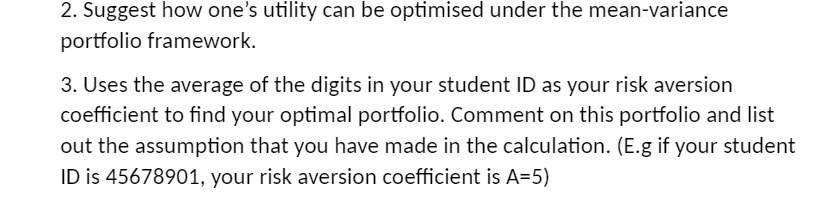 2. Suggest how one's utility can be