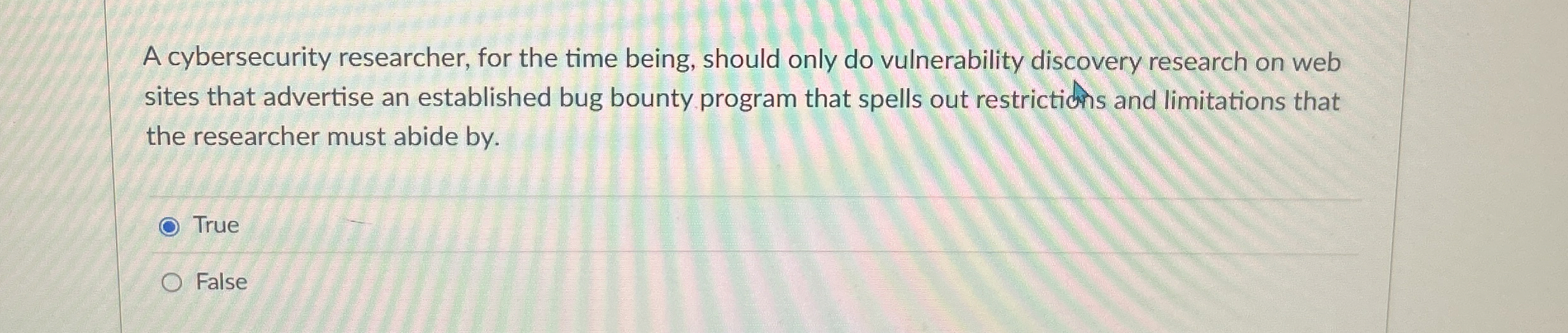 A cybersecurity researcher, for the time being,