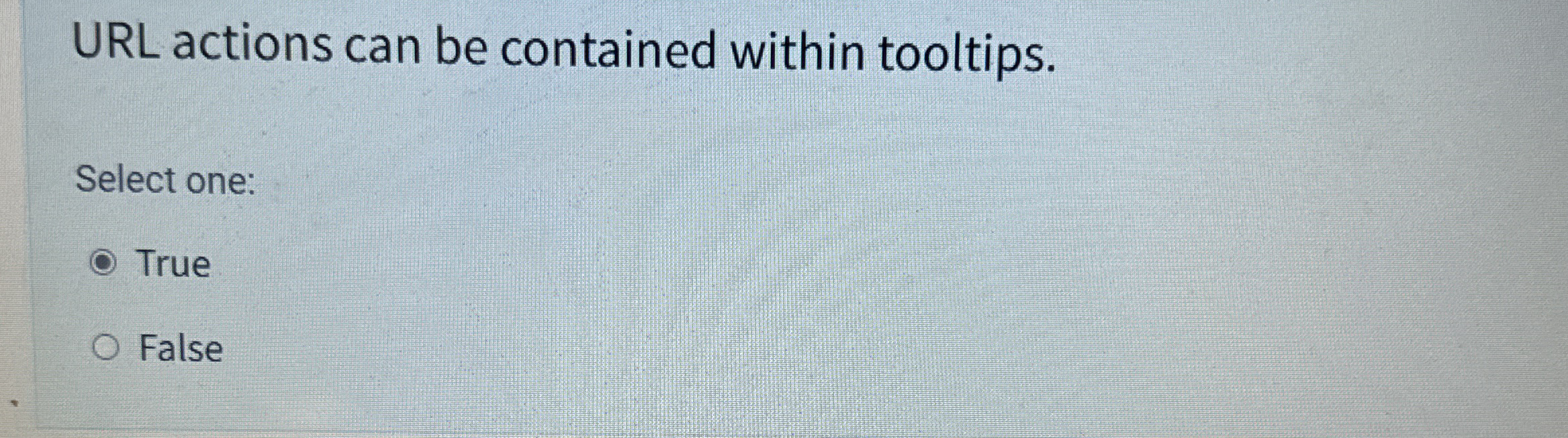 URL actions can be contained within tooltips.
