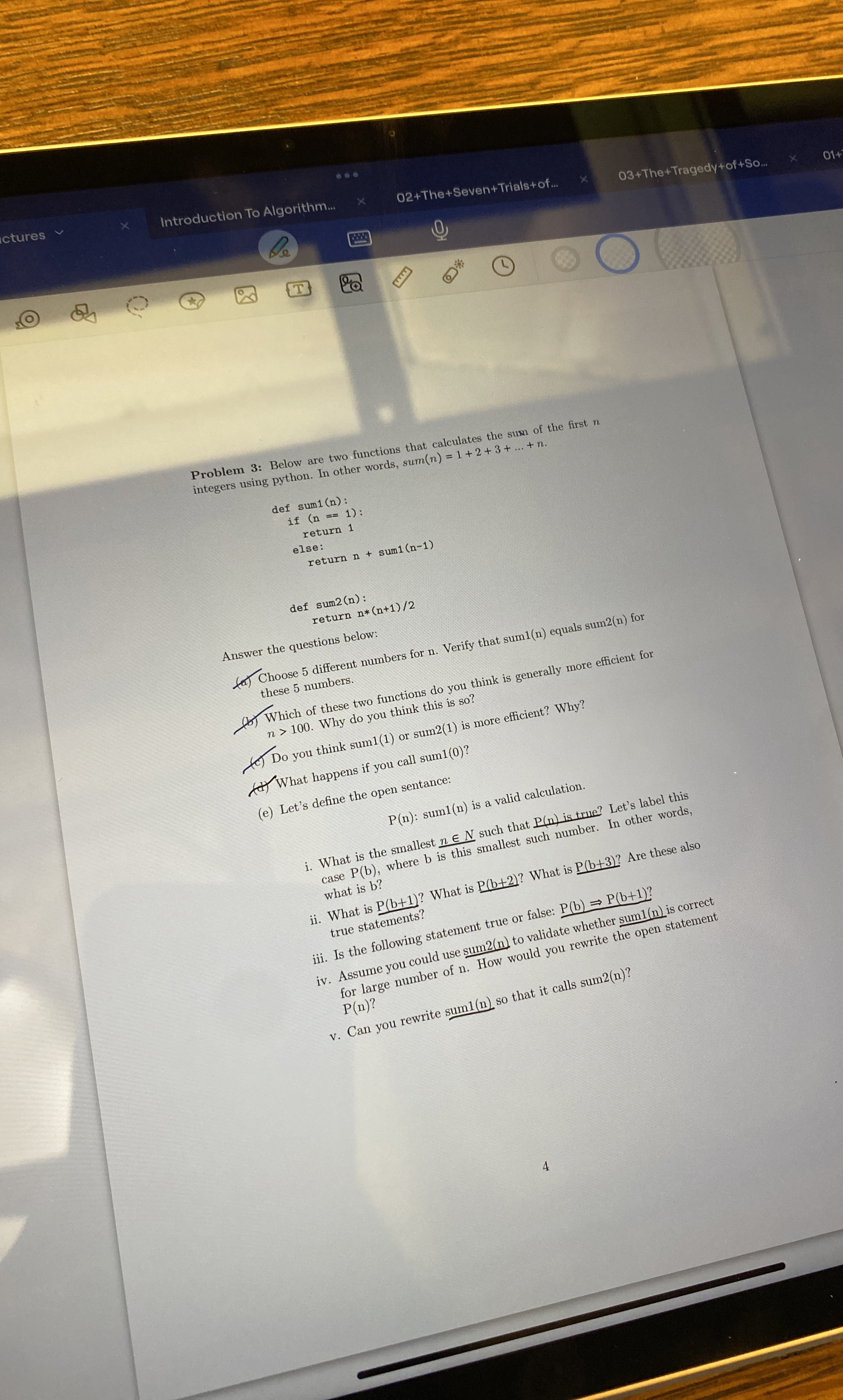Problem 3 : Below are two functions that