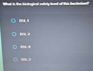 What is the biologiven sulety lerel of 4 it