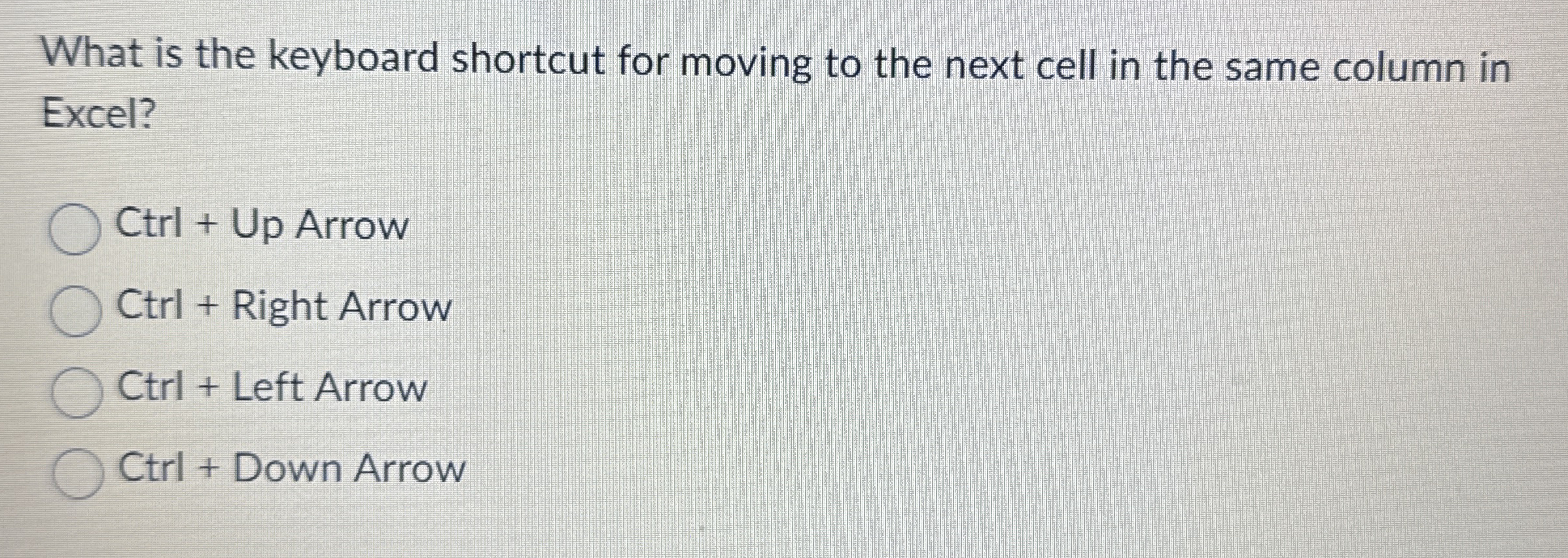 What is the keyboard shortcut for moving to the