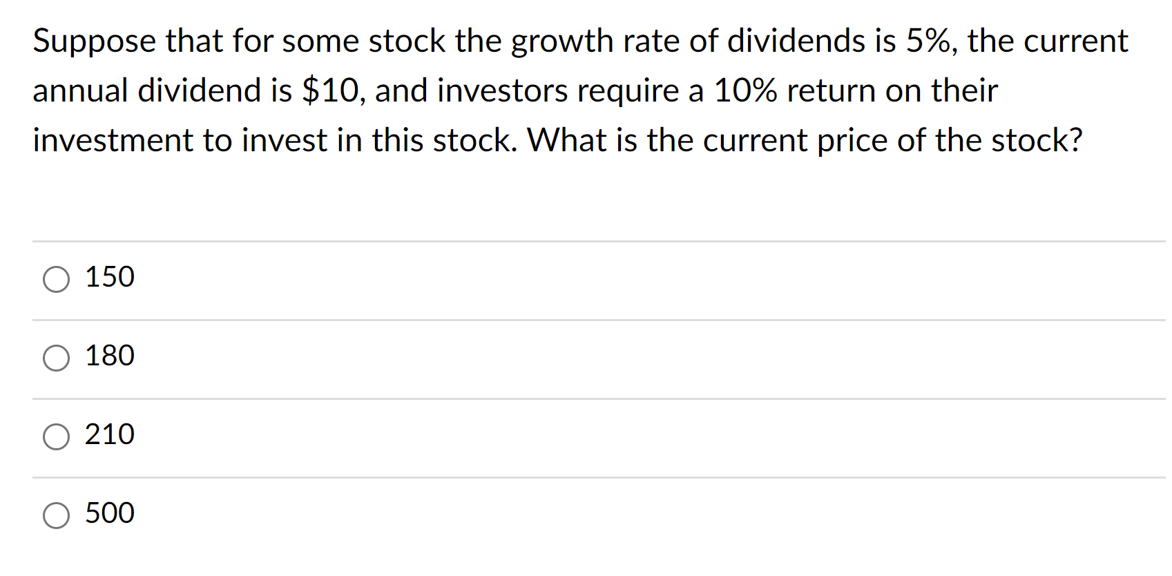 Consider a stock whose price is $100, the