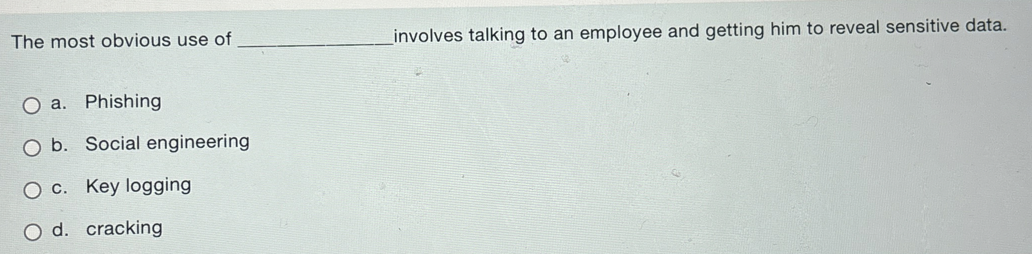 The most obvious use of involves talking to an