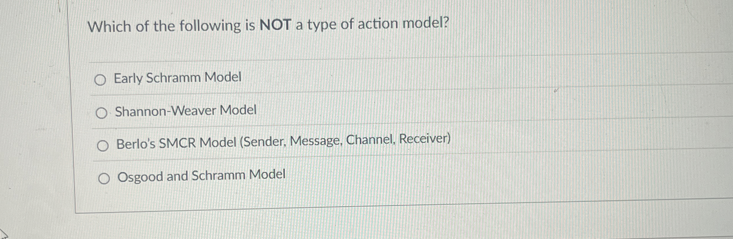 Which of the following is NOT a type of action
