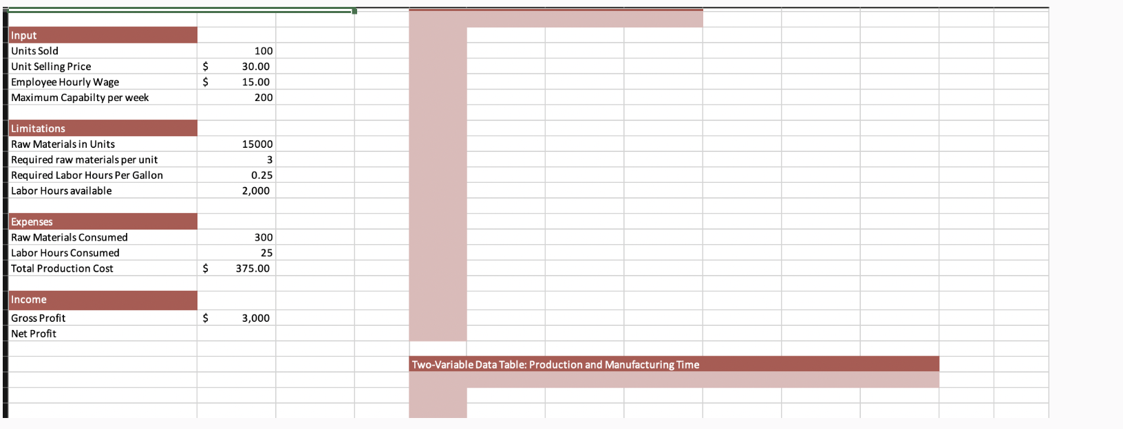 please send step by step in excel Show all images