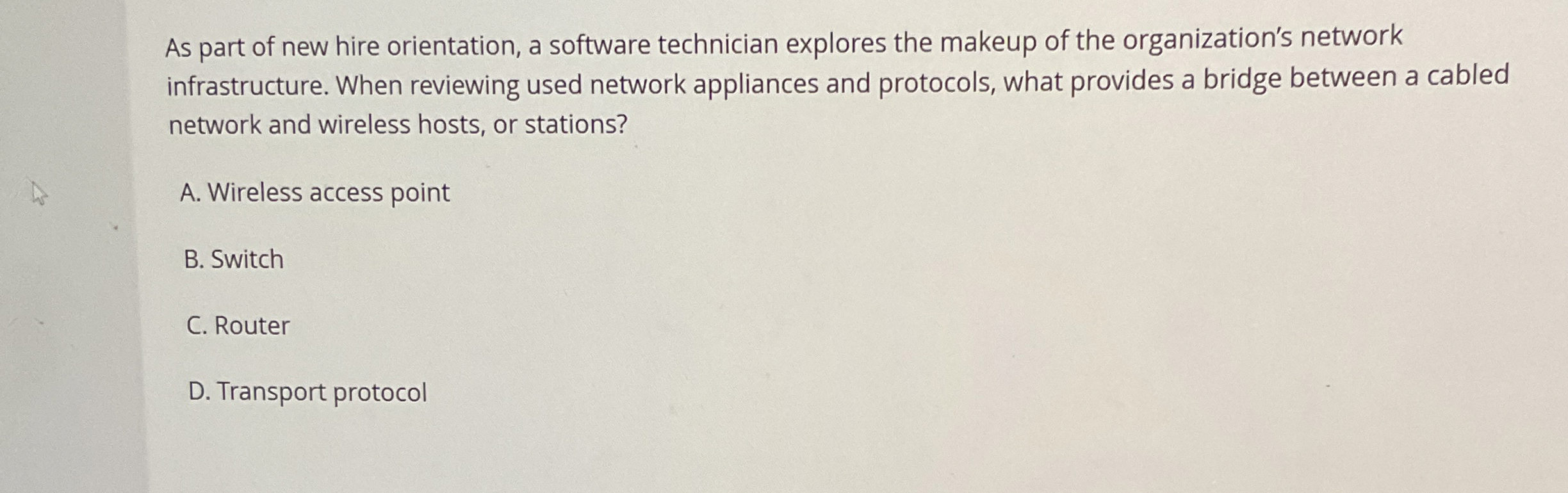 As part of new hire orientation, a software