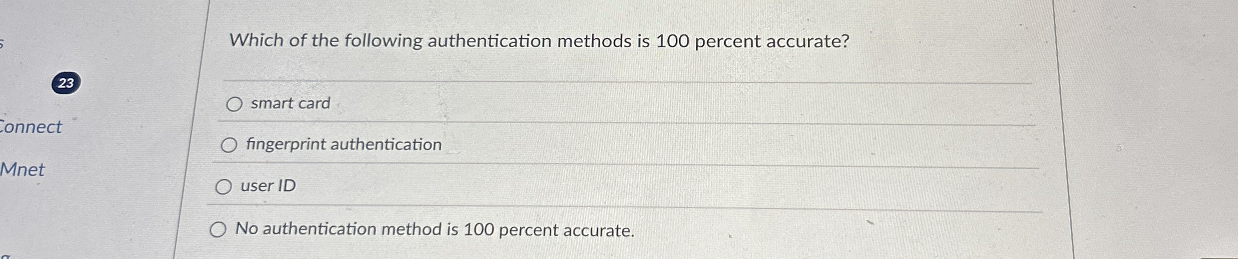 Which of the following authentication methods is
