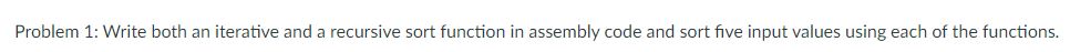 Problem 1 : Write both an iterative and a