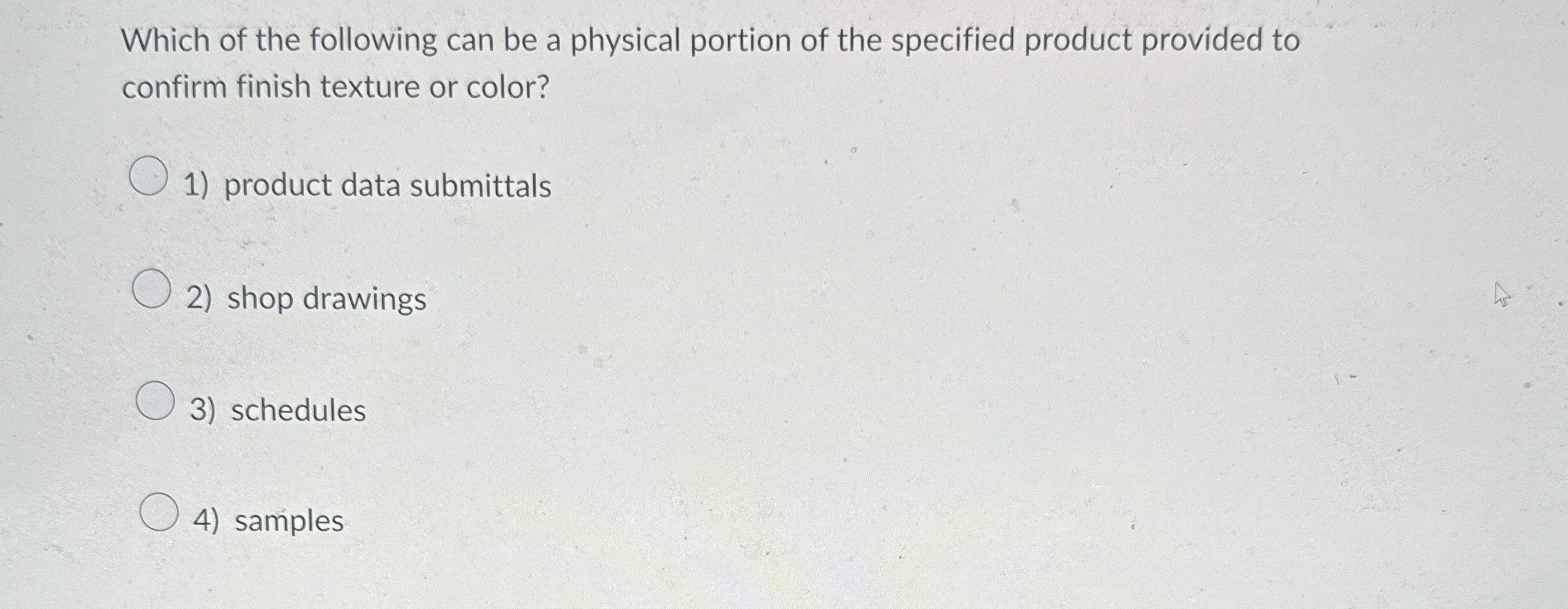 Which of the following can be a physical portion