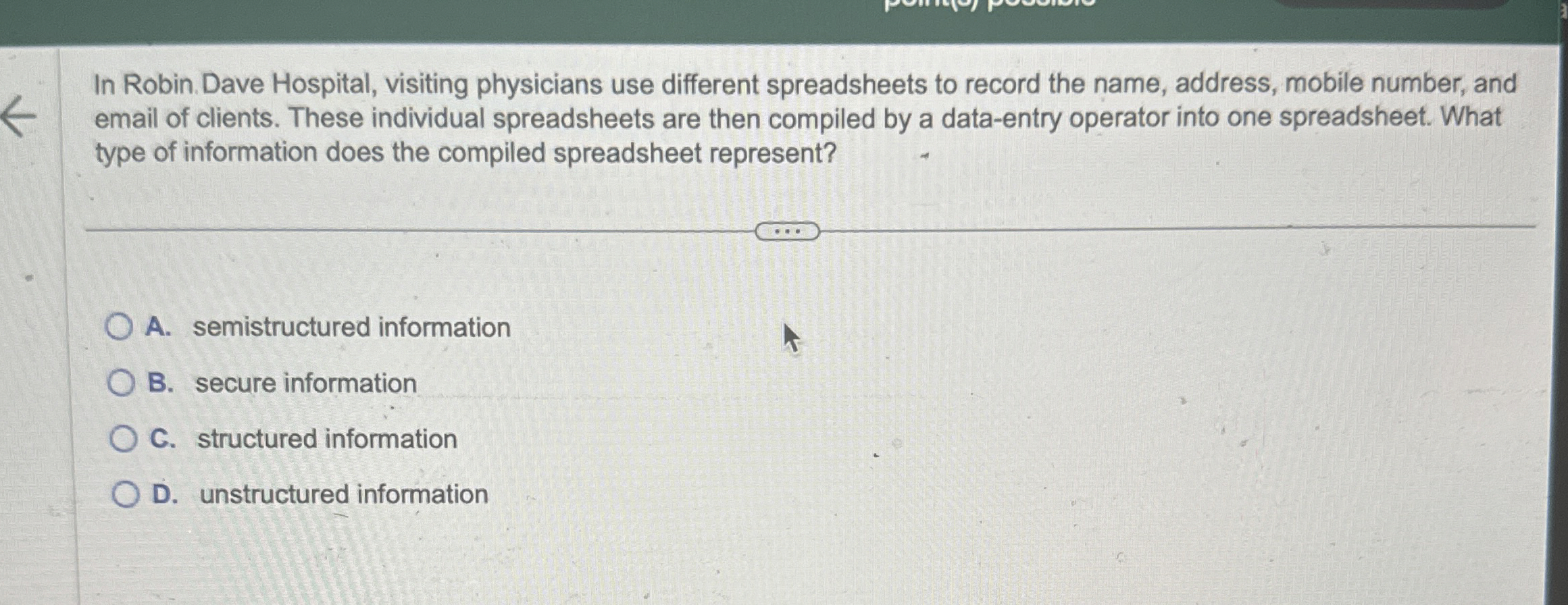 In Robin. Dave Hospital, visiting physicians use