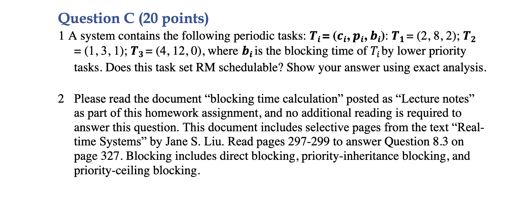 Question C ( 2 0 points ) 1 A system contains the