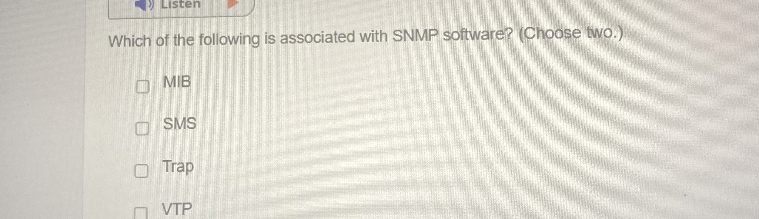 Which of the following is associated with SNMP