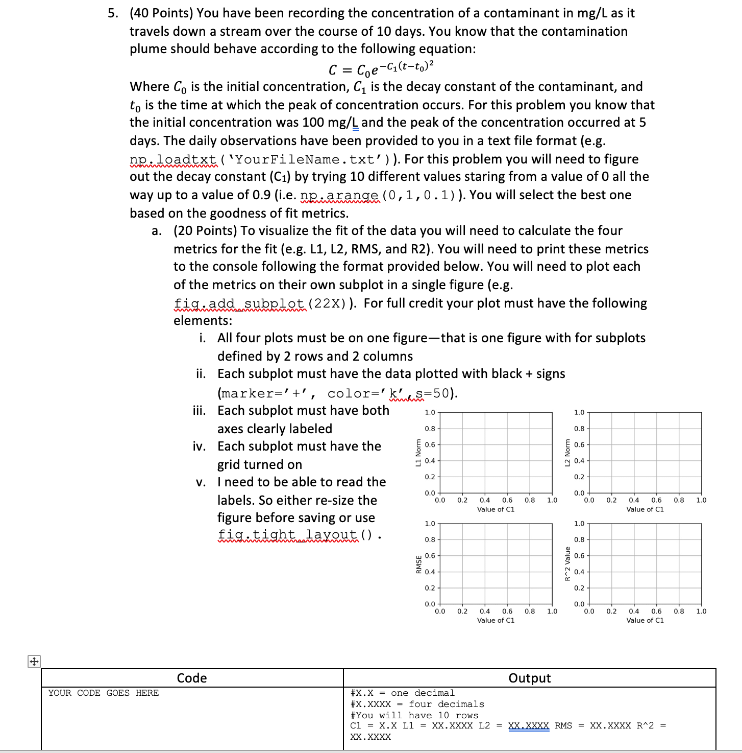 5 . ( 4 0 Points ) You have been recording the