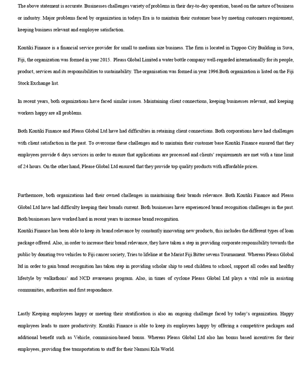 Provide background The above statement is