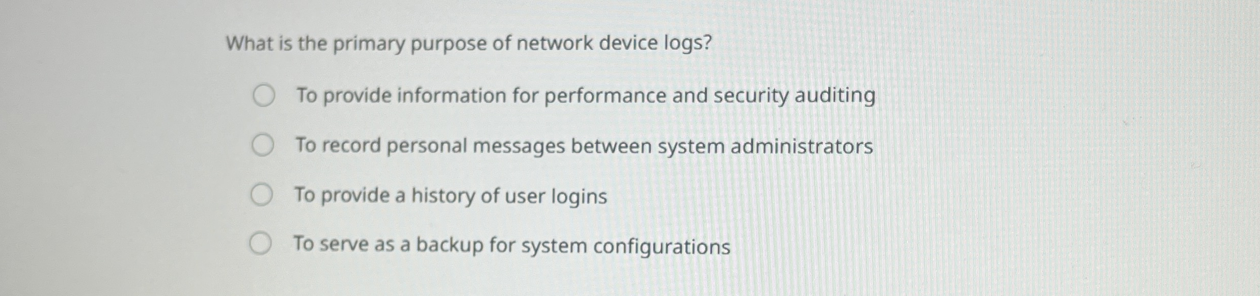 What is the primary purpose of network device