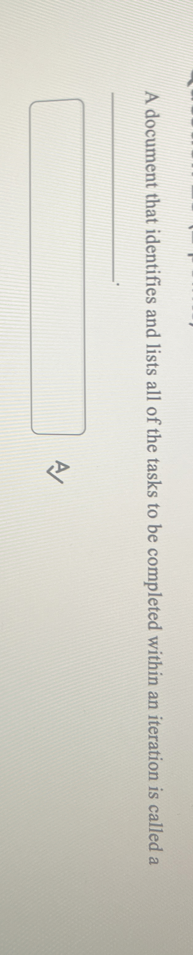 A document that identifies and lists all of the