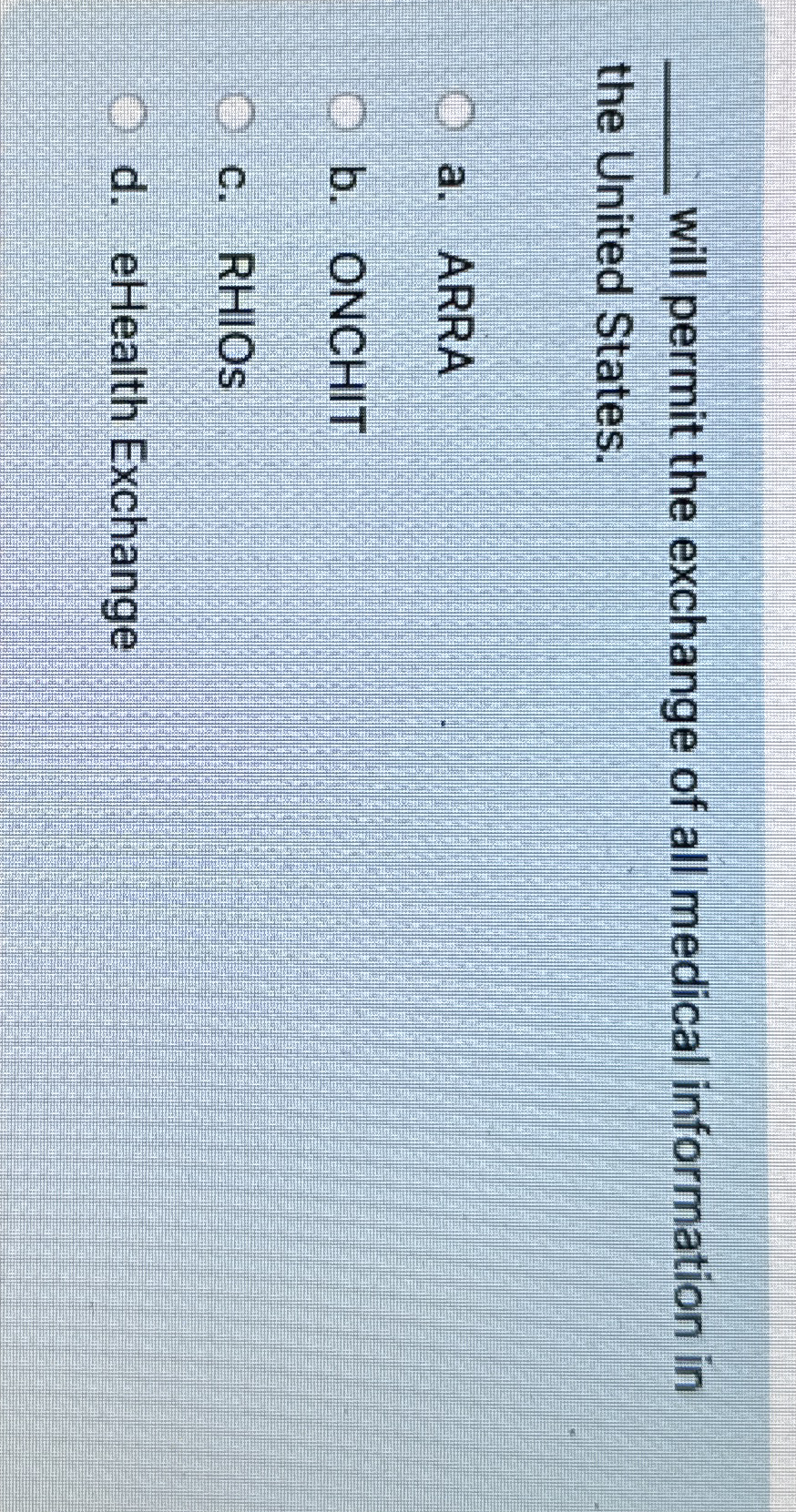 will permit the exchange of all medical