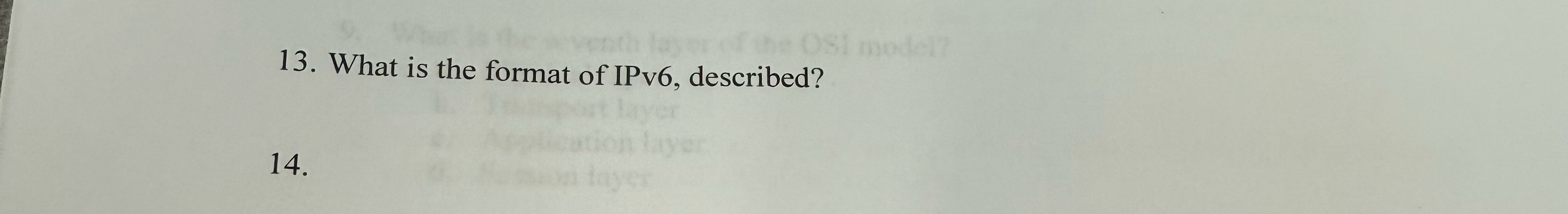 What is the format of IPv 6 , described?