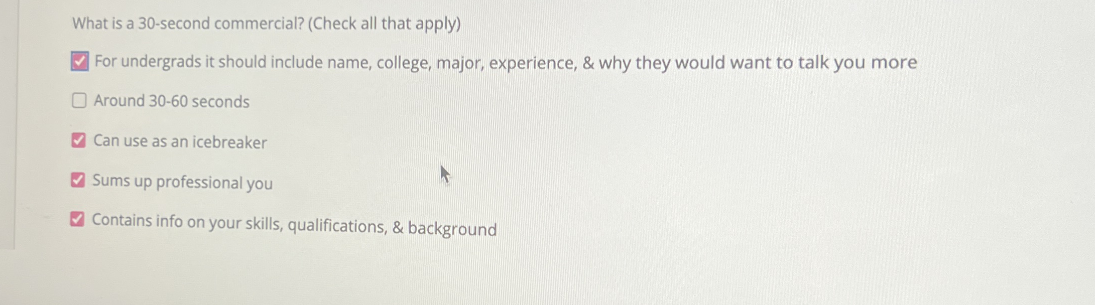 What is a 3 0 - second commercial? ( Check all