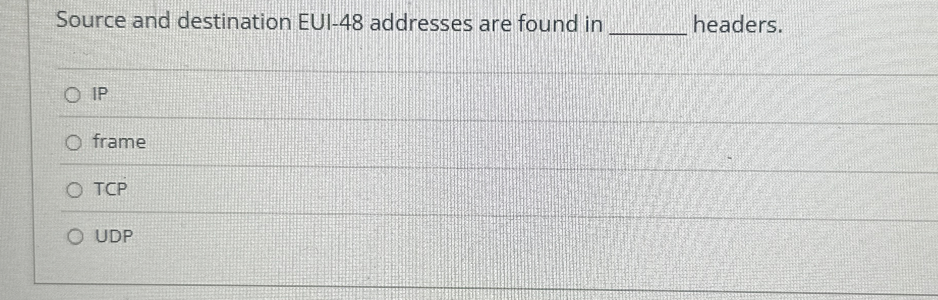 Source and destination EUI - 4 8 addresses are