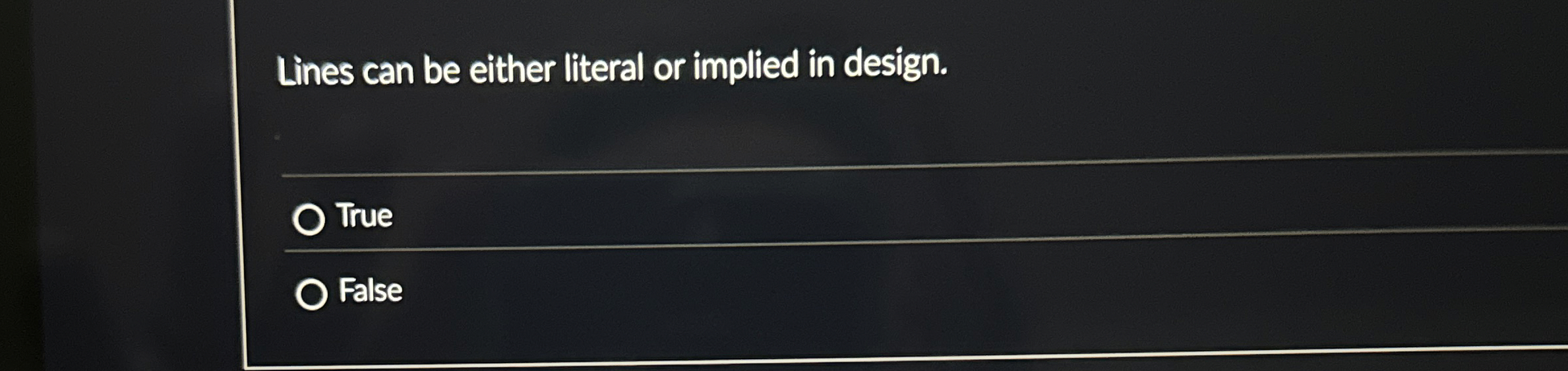 Lines can be either literal or implied in design.