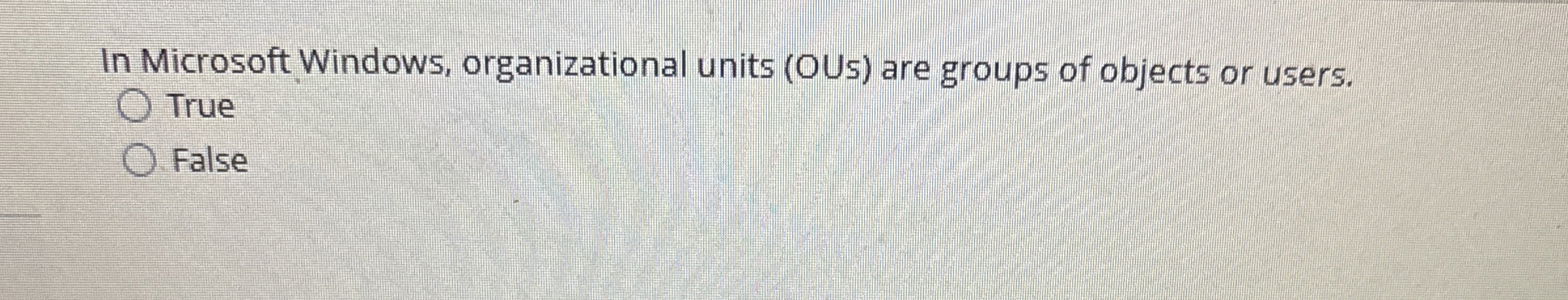 In Microsoft Windows, organizational units ( OUs