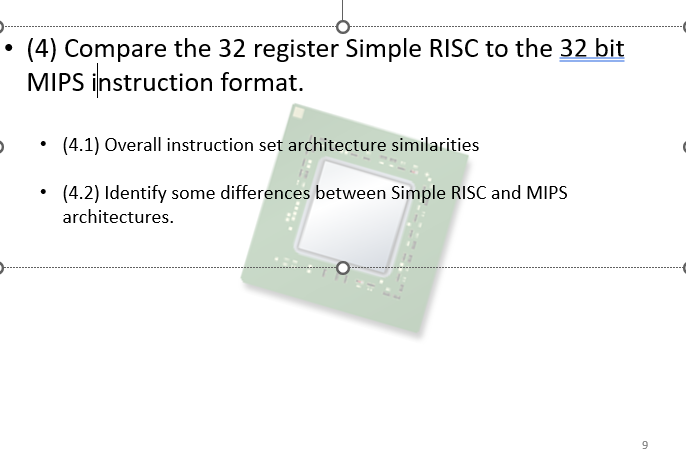 - ( 4 ) Compare the 3 2 register Simple RISC to