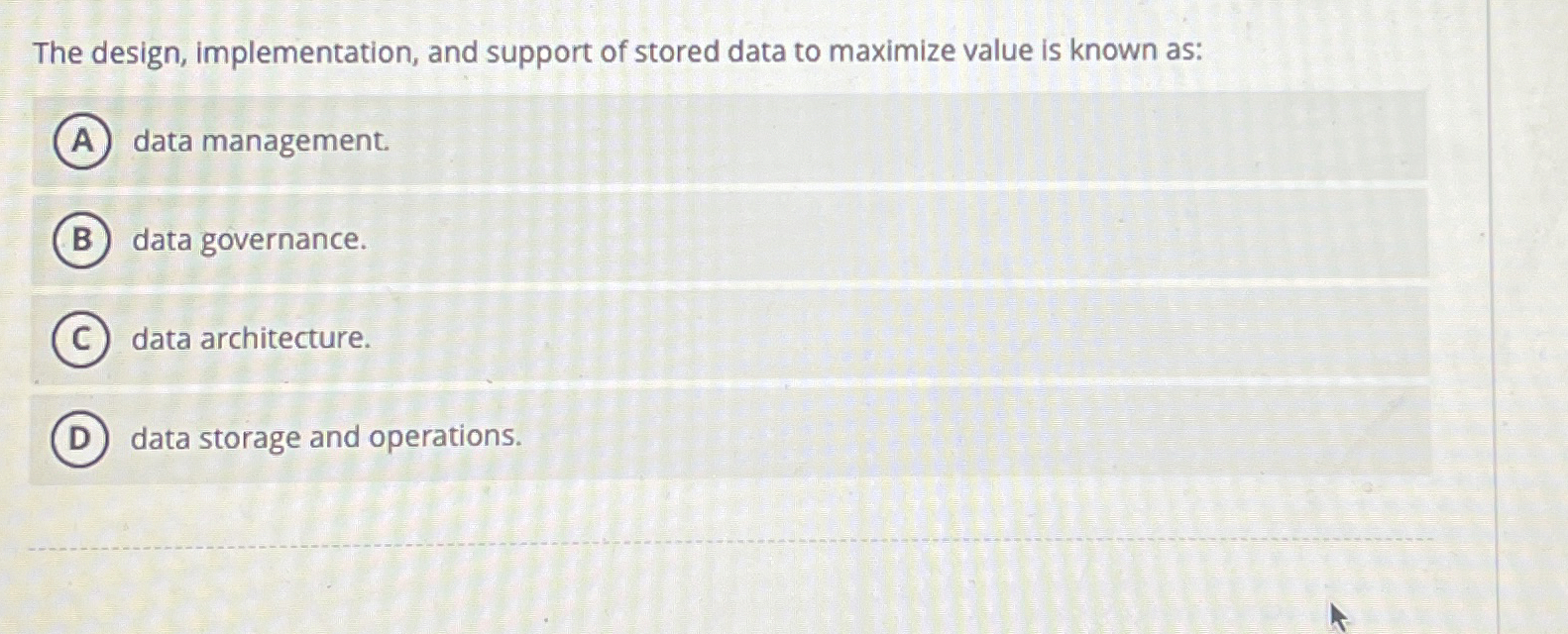 The design, implementation, and support of stored