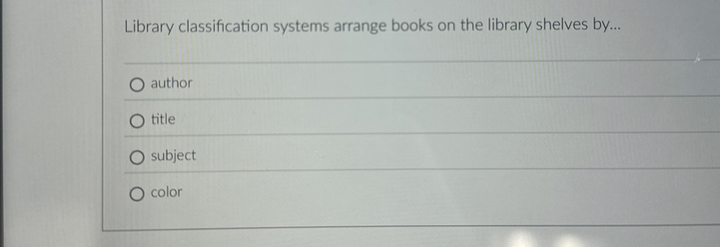 Library classification systems arrange books on
