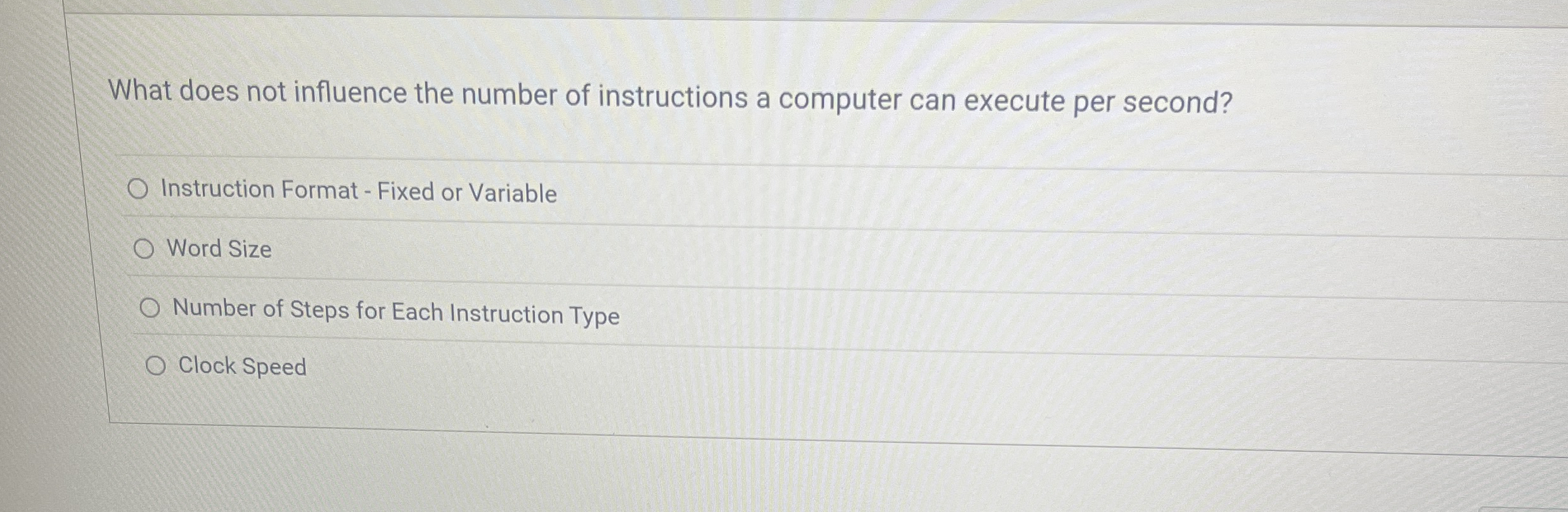 What does not influence the number of