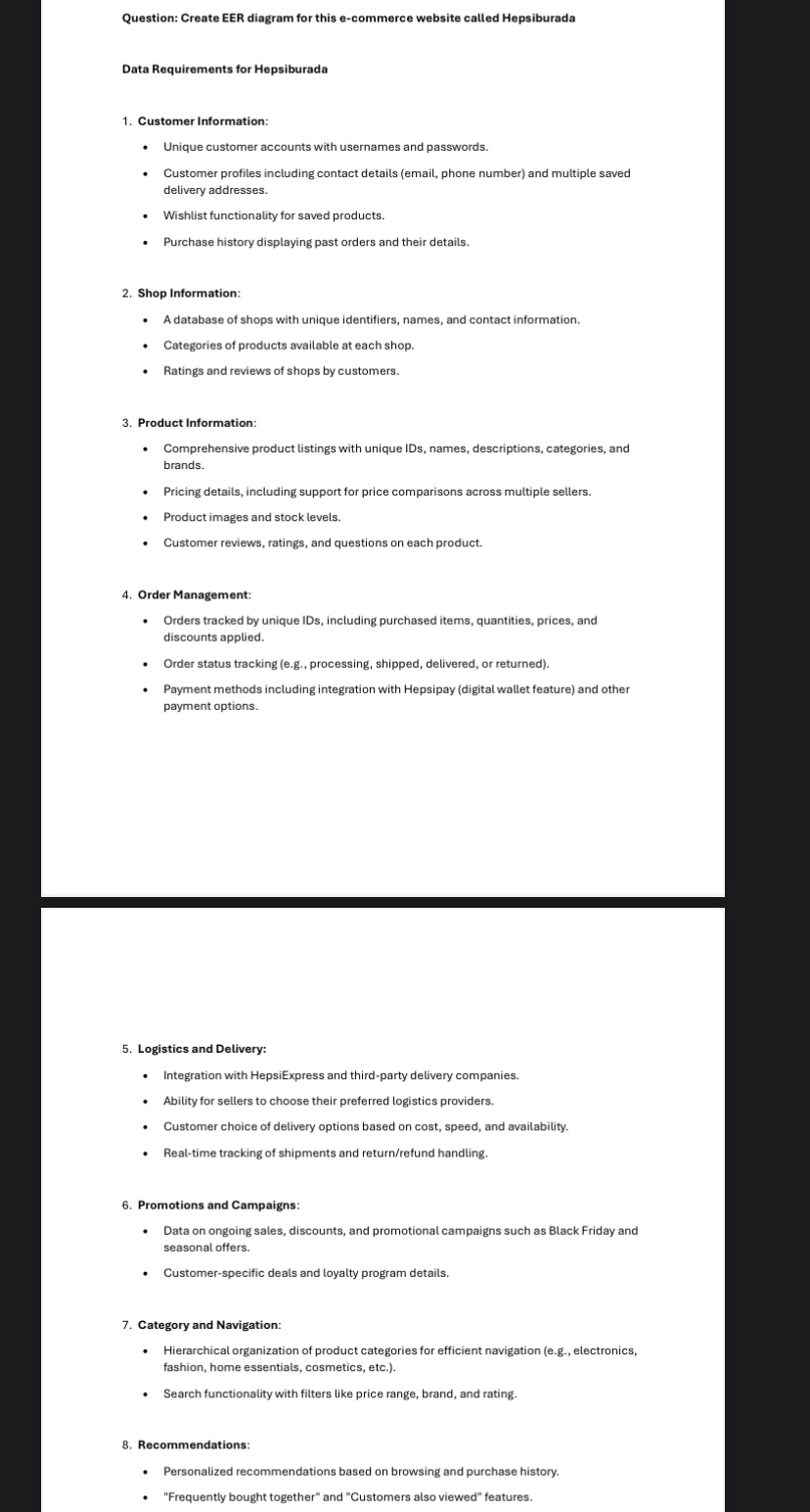 please draw EER DIAGRAM with rectangle, diamond