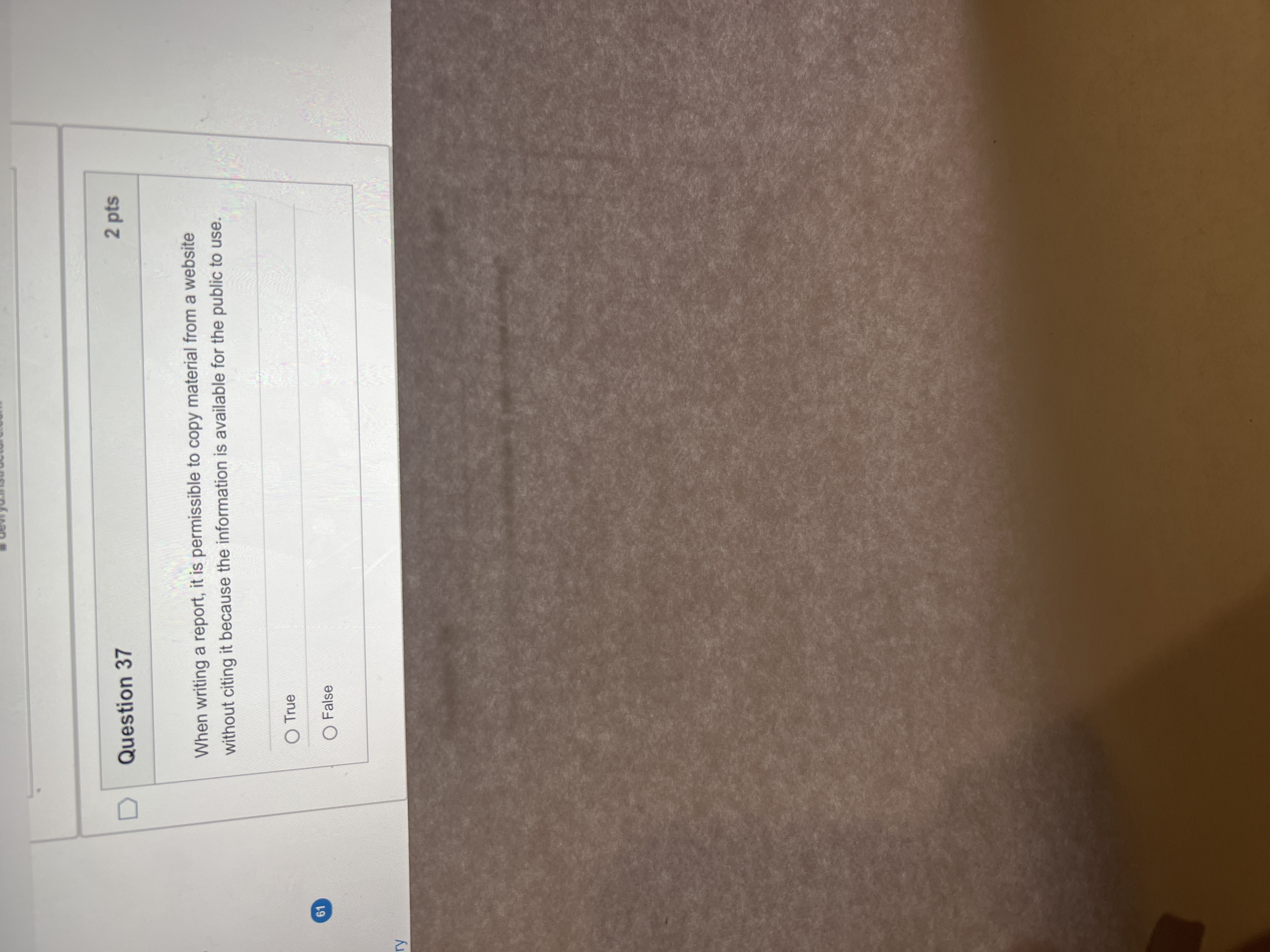 Question 3 7 When writing a report, it is