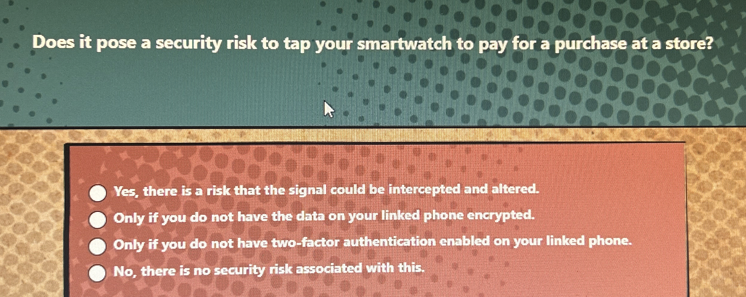Does it pose a security risk to tap your