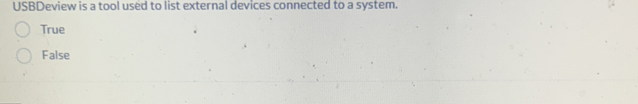 USBDeview is a tool used to list external devices