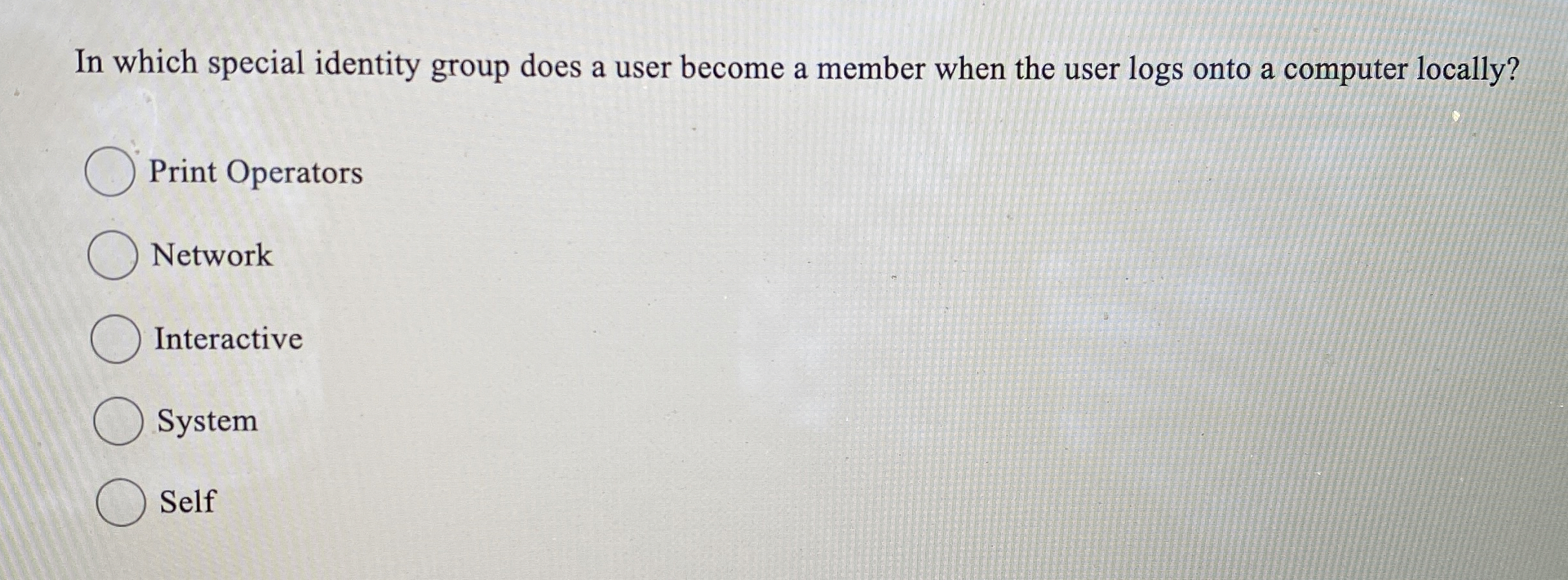 In which special identity group does a user