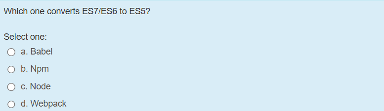 Which one converts ES 7 / ES 6 to ES 5 ? Select