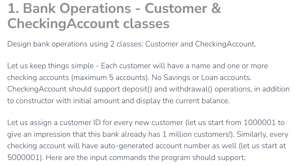 In C + + please. Please provide code for all