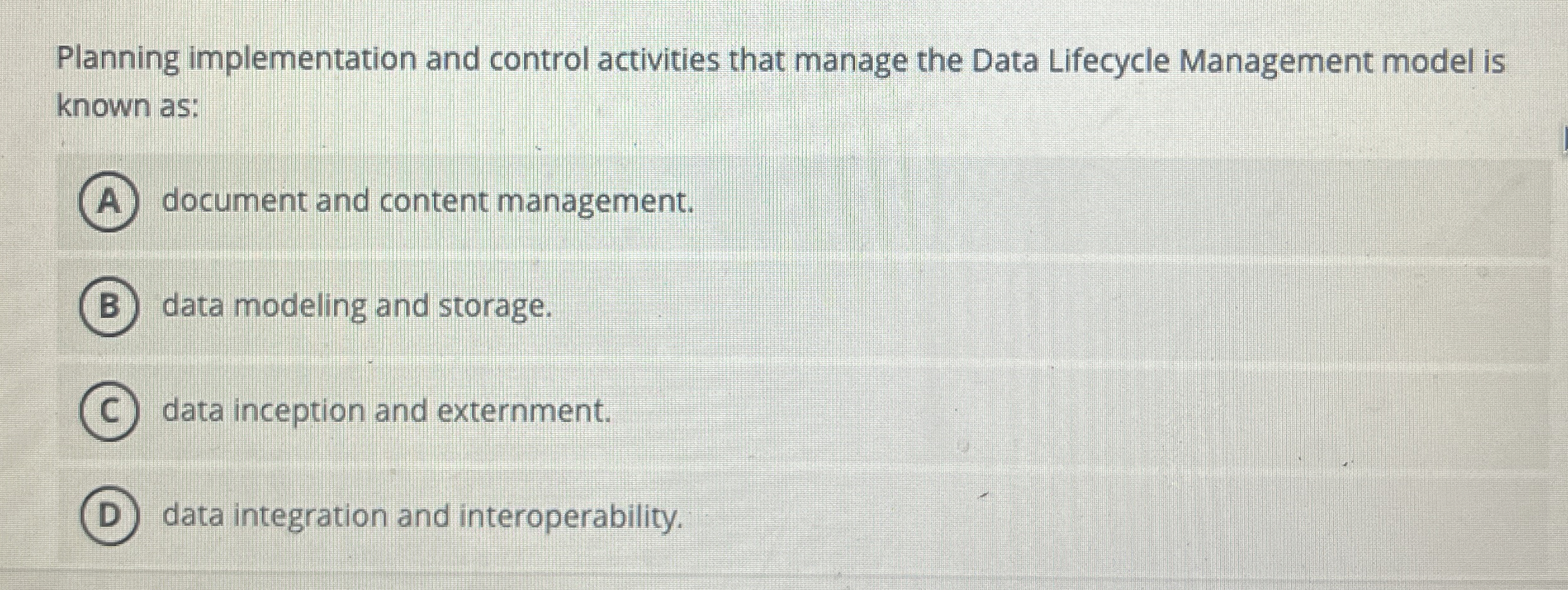 Planning implementation and control activities