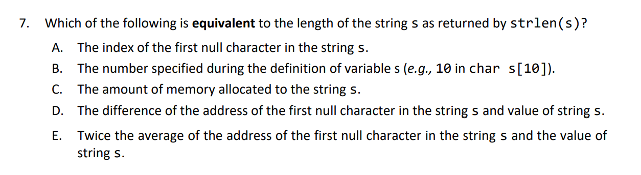 7 . Which of the following is equivalent to the