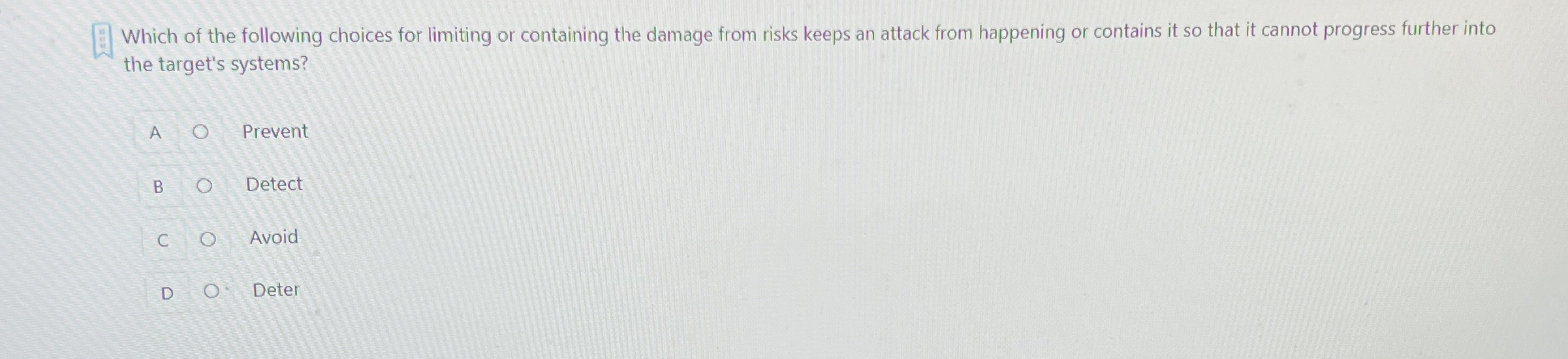 Which of the following choices for limiting or