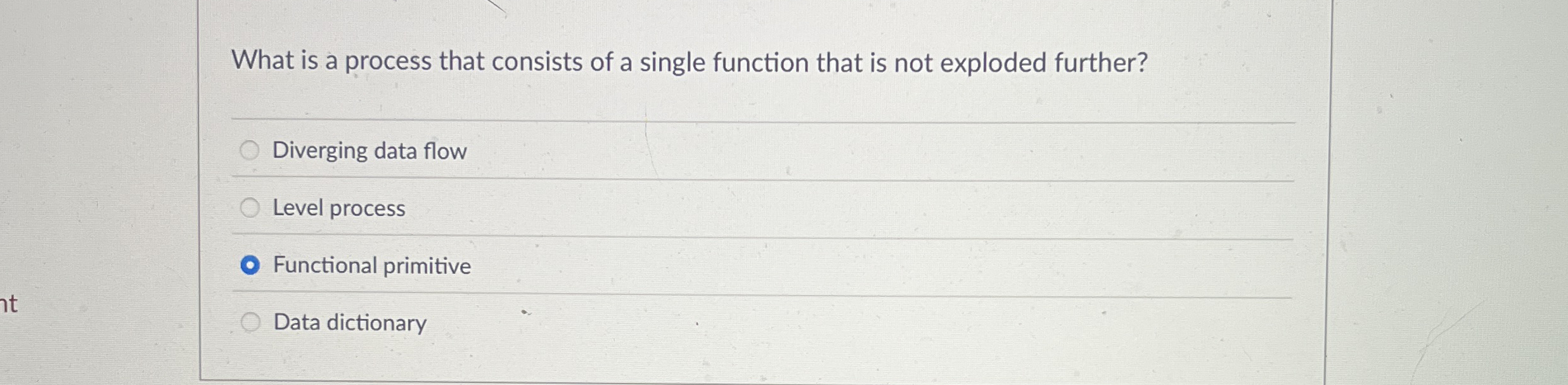 What is a process that consists of a single