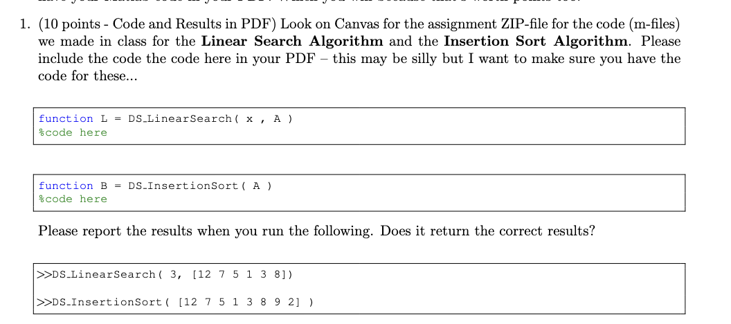 ( 1 0 points - Code and Results in PDF ) Look on