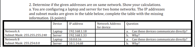 Determine if the given addresses are on same