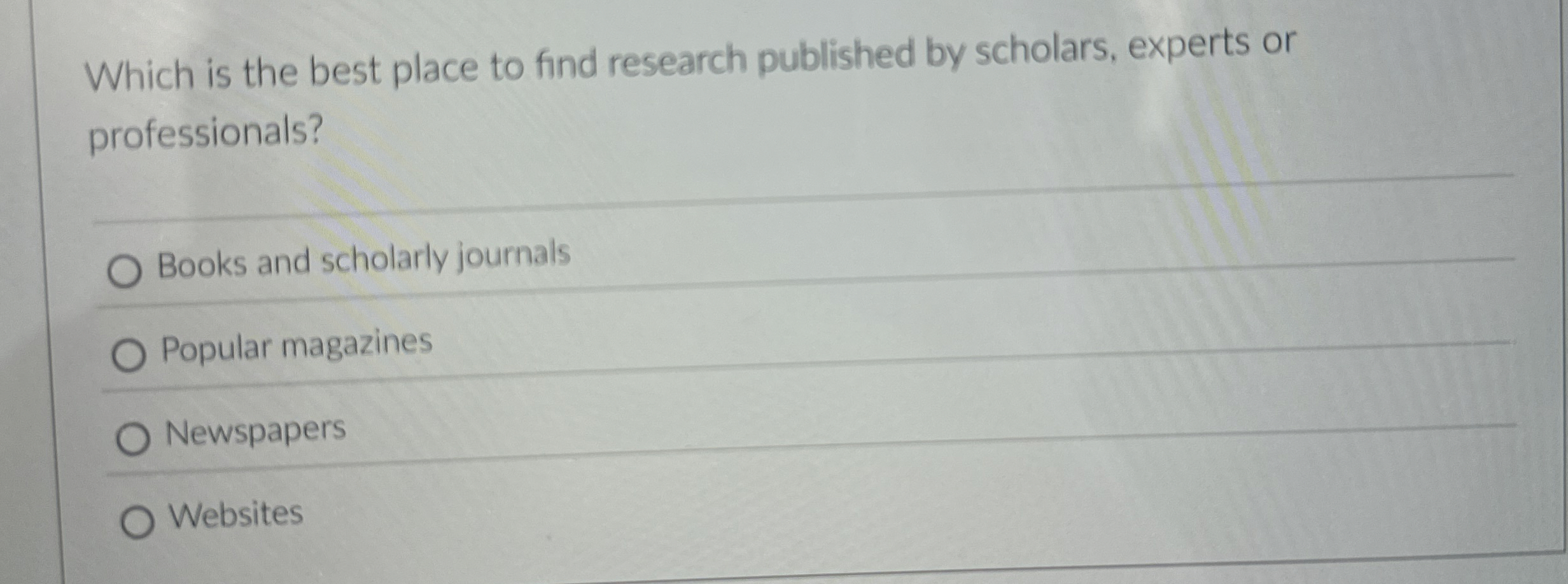 Which is the best place to find research