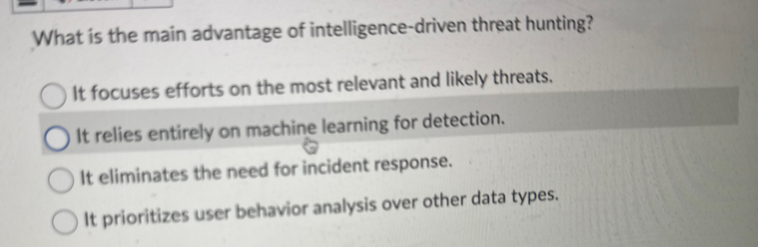 What is the main advantage of intelligence -