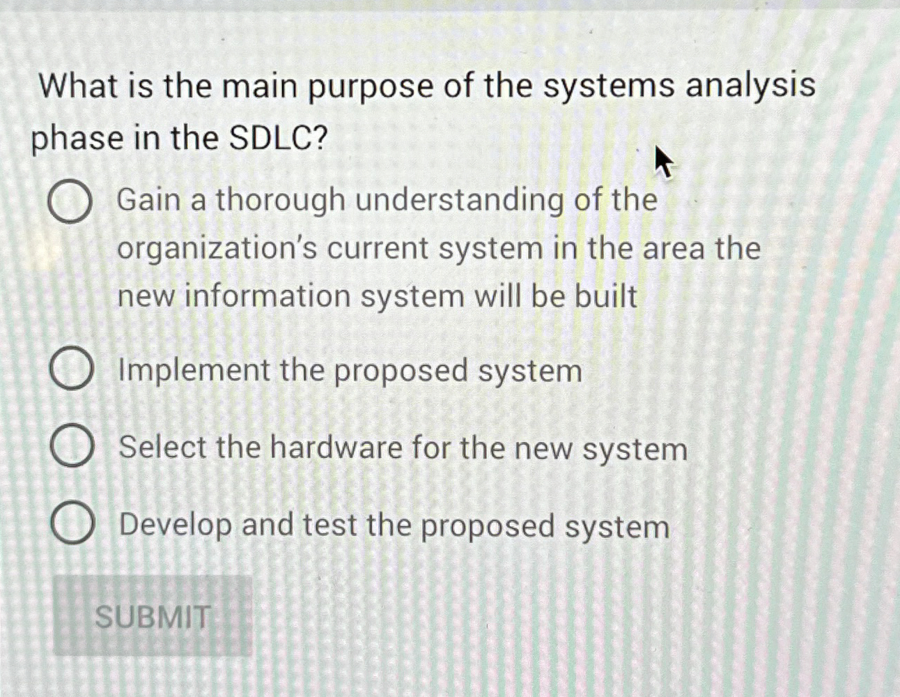 What is the main purpose of the systems analysis