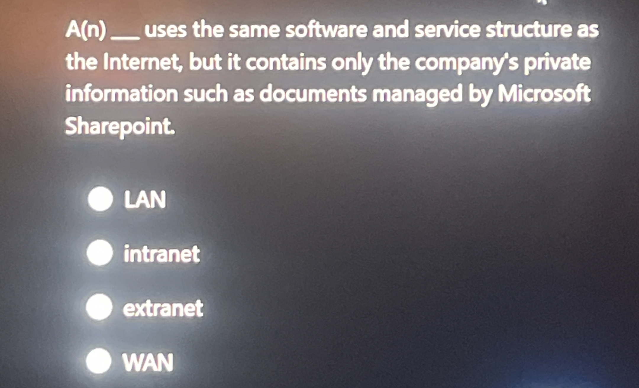 A ( n ) _ _ uses the same software and service