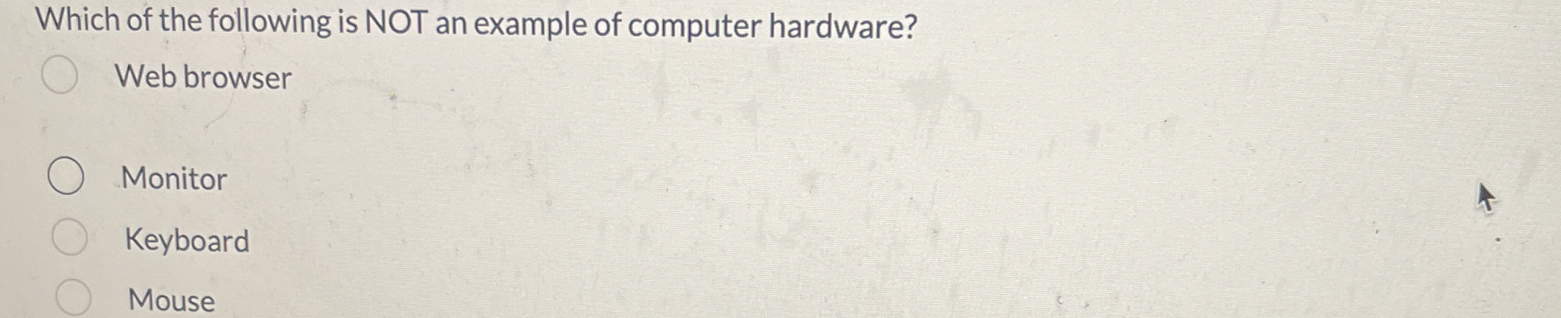 Which of the following is NOT an example of